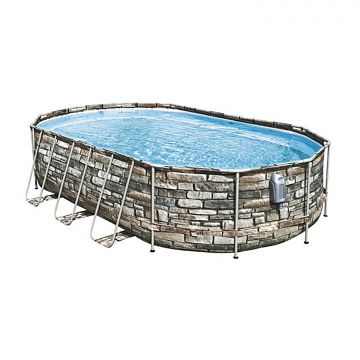 Bestway Piscina fuori terra ovale  610x366xH122 cm Bestway Multicolore