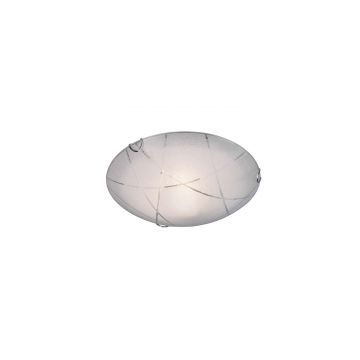Sandrina Plafoniera Vetro Graniglia Con Righe Trasparenti D.30Cm Trio 