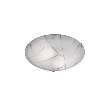 Sandrina Plafoniera Vetro Graniglia Con Righe Trasparenti D.40Cm Trio 