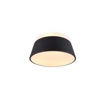 Baroness Plafoniera Cono Metallo Nero Con Doppio Diffusore Metacrilato D. 45Cm Trio 