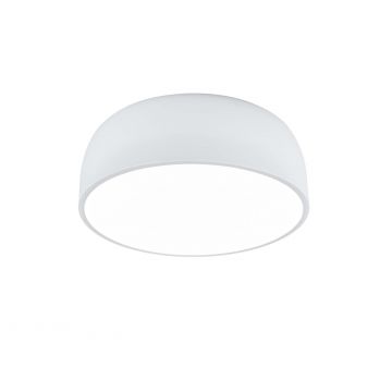 Baron Plafoniera Tonda Metallo Bianco Con Diffusore Satinato D.52 Cm Trio 