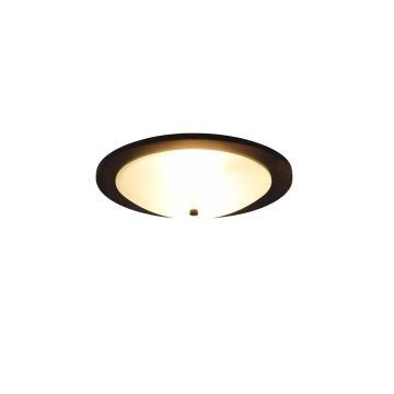 Pali Plafoniera Legno Anticato E Vetro Bianco D. 32Cm Trio 