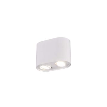 Cookie Cilindro 2 Spots Orientabili Bianco L. 17,8Cm H. 12,5Cm Trio Bianco