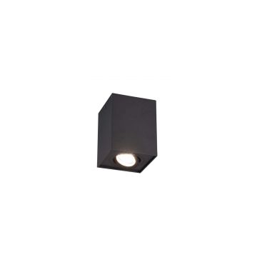 Biscuit Cubo Spot Orientabile Nero L. 9,6 X 9,6Cm H. 12,5Cm Trio Nero