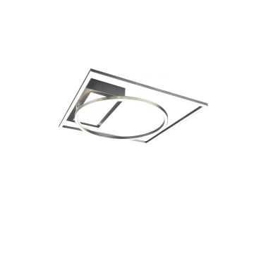 Downey Plafoniera Led Acciaio Satinato Con Snodo Regolabile E Telecomando Multifunzione L. 85Cm Trio 