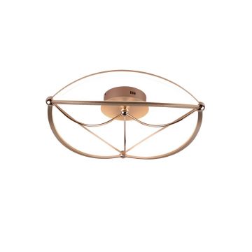 Charivari Plafoniera Led Ottone Satinato Ellissi Dimmerabile Con Interruttore D. 62Cm Trio 