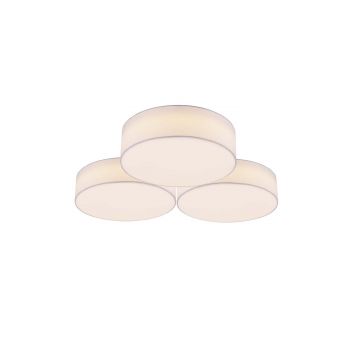 Lugano Plafoniera 3 Diffusori Bianchi L. 64,5Cm Trio 