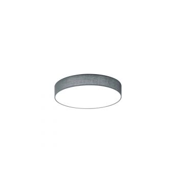 Lugano Plafoniera Led Diffusore Stoffa Grigia E Acrilico D. 40Cm Trio 