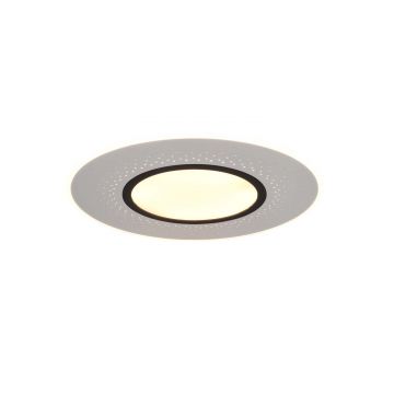 Verus Plafoniera Led Acciaio Microfori Tonda Grande Con Telecomando Multifunzione D.70Cm Trio 