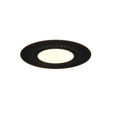 Verus Plafoniera Led Nera Microfori Tonda Grande Con Telecomando Multifunzione D.70Cm Trio 