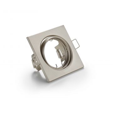 Jura Faretto Da Incasso Quadrato Orientabile Acciaio 8X8Cm Trio Grigio cenere