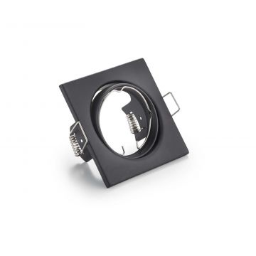 Jura Faretto Da Incasso Quadrato Orientabile Nero Opaco 8X8Cm Trio Nero