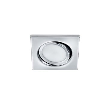 Rila Faretto Da Incasso Led Quadrato Orientabile Cromato 8Cmx8Cm Trio Grigio 25%