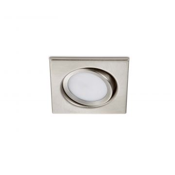 Rila Faretto Da Incasso Led Quadrato Orientabile Acciaio 8Cmx8Cm Trio Grigio cenere