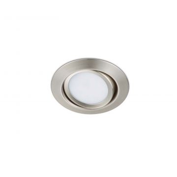Rila Faretto Da Incasso Led Rotondo Orientabile Acciaio Diam. 8,2Cm Trio Grigio cenere