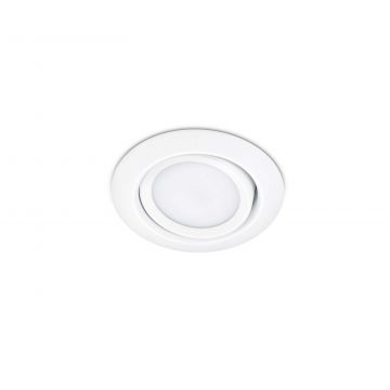 Rila Faretto Da Incasso Led Rotondo Orientabile Bianco Diam. 8,2Cm Trio Bianco