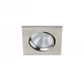 Pamir Faretto Da Incasso Led Quadrato Orientabile Acciaio Dimmerabile Ip23 8,5Cmx8,5Cm Trio Grigio cenere