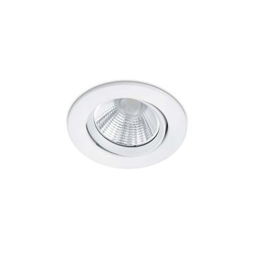 Pamir Faretto Da Incasso Led Rotondo Orientabile Bianco Dimmerabile Ip23 Diam.8,5Cm Trio Bianco