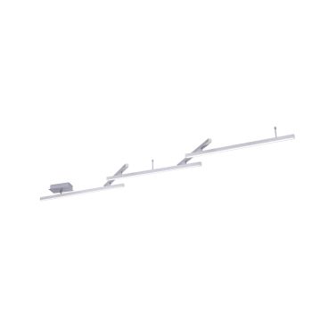 Melby Plafoniera Led Bacchette Acciaio Satinato Regolabili Con Emissione Di Luce Diretta Ed Indiretta Con Smart Control Molteplici Funzioni "Wiz" L. Max 200Cm Trio 
