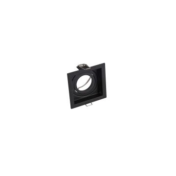 Kenai Faretto Da Incasso Quadrato Orientabile Nero L. 9,2Cm Trio Nero