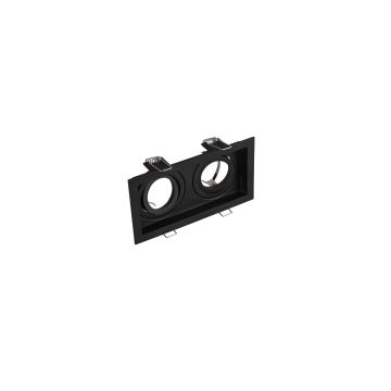 Kenai Faretto Da Incasso Doppio Rettangolare Orientabile Nero L. 17,2Cm Trio Nero