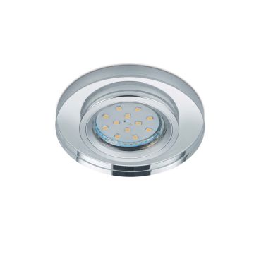 Pirin Faretto Da Incasso Cristallo Tondo Effetto Specchio D. 9Cm Trio Grigio 25%
