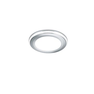 Aura Faretto Da Incasso Plastica Cromata Tripla Accensione Indipendente D. 8,2Cm Trio Grigio 25%