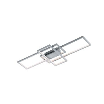 Thiago Plafoniera Led Acciaio Satinato 3 Rettangoli Con Tecnologia " Wiz " Multifunzione L. 104Cm Trio 
