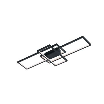 Thiago Plafoniera Led Antracite 3 Rettangoli Con Tecnologia " Wiz " Multifunzione L. 104Cm Trio 