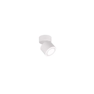 Taurus Spot Led Metallo Bianco Orientabile Girevole Biemissione Interruttori Separati H. 10Cm Trio Bianco