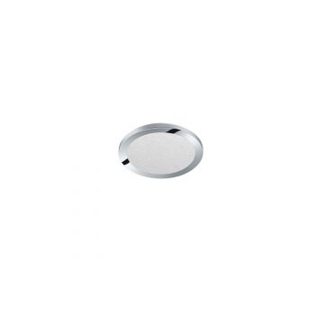 Cesar Plafoniera Led Rotonda Bordo Cromato Eff.Cristallo Dimmerabile Con Interruttore A Scatto Ip44 D. 26Cm Trio 