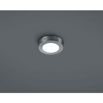 Cento Plafoniera Led Tonda Acciaio Piccola D.12 Cm Trio 