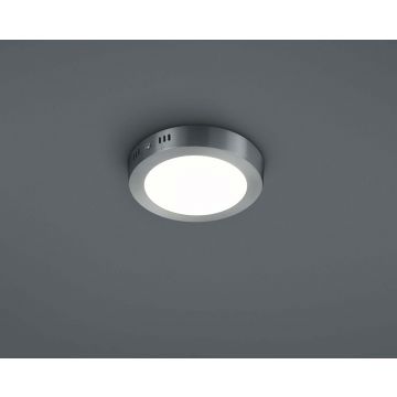 Cento Plafoniera Led Tonda Acciaio Media D.17 Cm Trio 