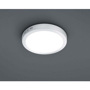 Cento Plafoniera Led Tonda Bianca Grande D.23 Cm Trio 