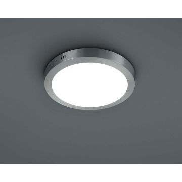 Cento Plafoniera Led Tonda Acciaio Grande D.23 Cm Trio 