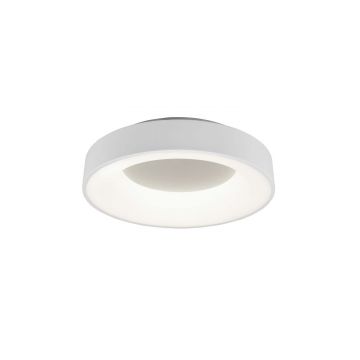 Girona Plafoniera Led Metallo Bianco Opaco Con Variazione Intensita' Con Interruttore A Parete D. 45Cm Trio 