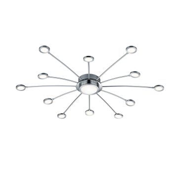 Bodrum Plafoniera Led Cromata 12 Luci + 1 Con Telcom. Caldafredda D. 100 Trio 
