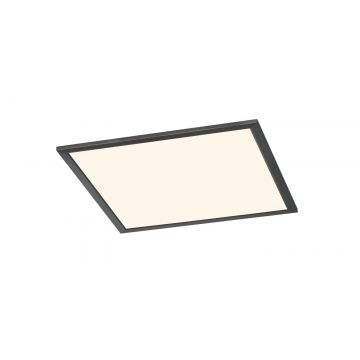 Phoenix Plafoniera Led Quadrata Dimmerabile Nera Diff. Bianco 45X45 Trio 