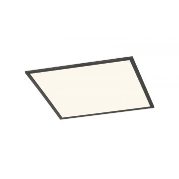 Phoenix Plafoniera Led Quadrata Dimmerabile Nera Diff. Bianco 62X62 Trio 