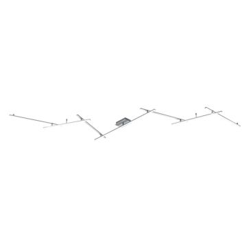 Indira Plafonieraapplique Anche Retroilluminata Con 7 Bacchette Orientabili Acciaio Satinato L. 345Cm Trio 