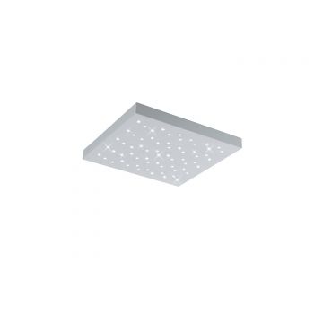 Titus Plafoniera Led Quadrata Cielo Stellato Metallo Bianco Opaco Con Telecomando Con Funzioni Di Variazione Luce Calda E Fredda, Regolazione Intensita' Di Luce 50Cmx50Cm Trio 