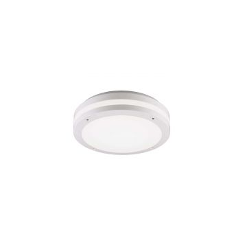 Piave Plafoniera Led Da Esterno Bianca Con Sensore Di Movimento Ip54 D.30Cm Trio 