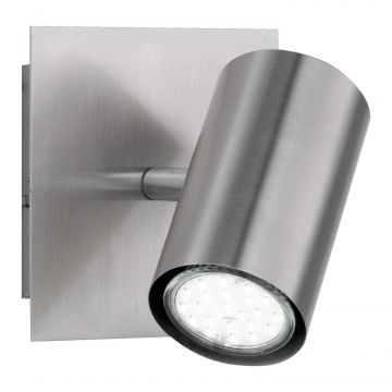 Marley Base Spot Cil. Acciaio Cm.12 Trio Grigio cenere