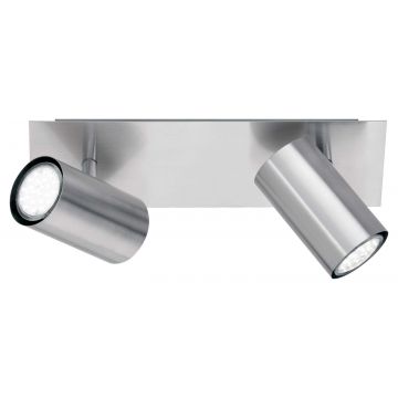 Marley Barra 2 Spots Cil.Acciaio Cm 30 Trio Grigio cenere