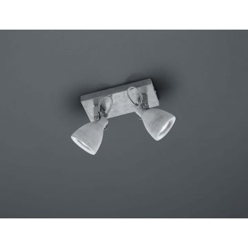 Concrete Barra 2 Spots Metallo E Cemento Trio Grigio topo