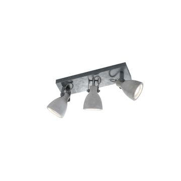 Concrete Barra 3 Spots Metallo E Cemento Trio Grigio topo
