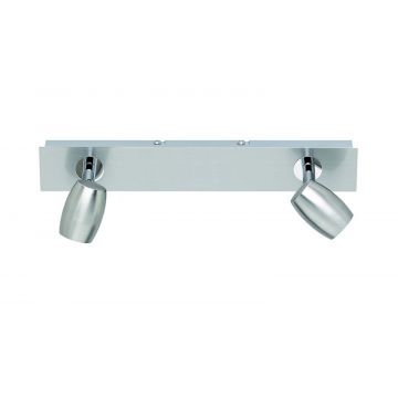 Michael Barra 2 Luci Acciaio Satinato Attacco Gu10 L. 32Cm Trio Grigio cenere