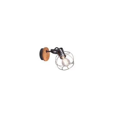 Madras Spot Singolo Legno E Metallo Effetto Argento Anticato H.23Cm Trio Argento