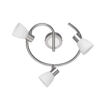 Carico Girandola Led 3 Spots Orientabili Acciaio+Vetro D.30 Trio Grigio cenere