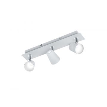 Narcos Barra 3 Spots Led Bianca Con Diff. Conico Foro L. 45 Trio Bianco
